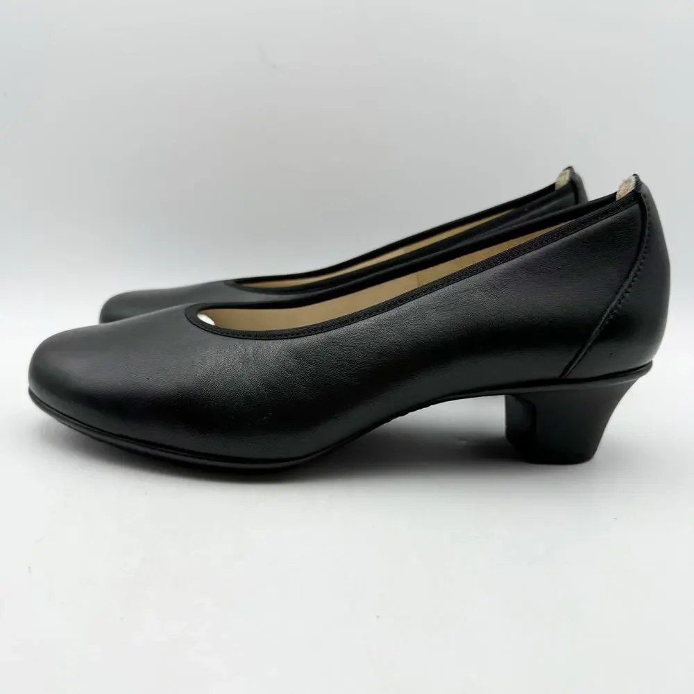 SAS Womens Milano Comfort Pumps US 10 WW Black Leather EUC - Picture 8 of 13